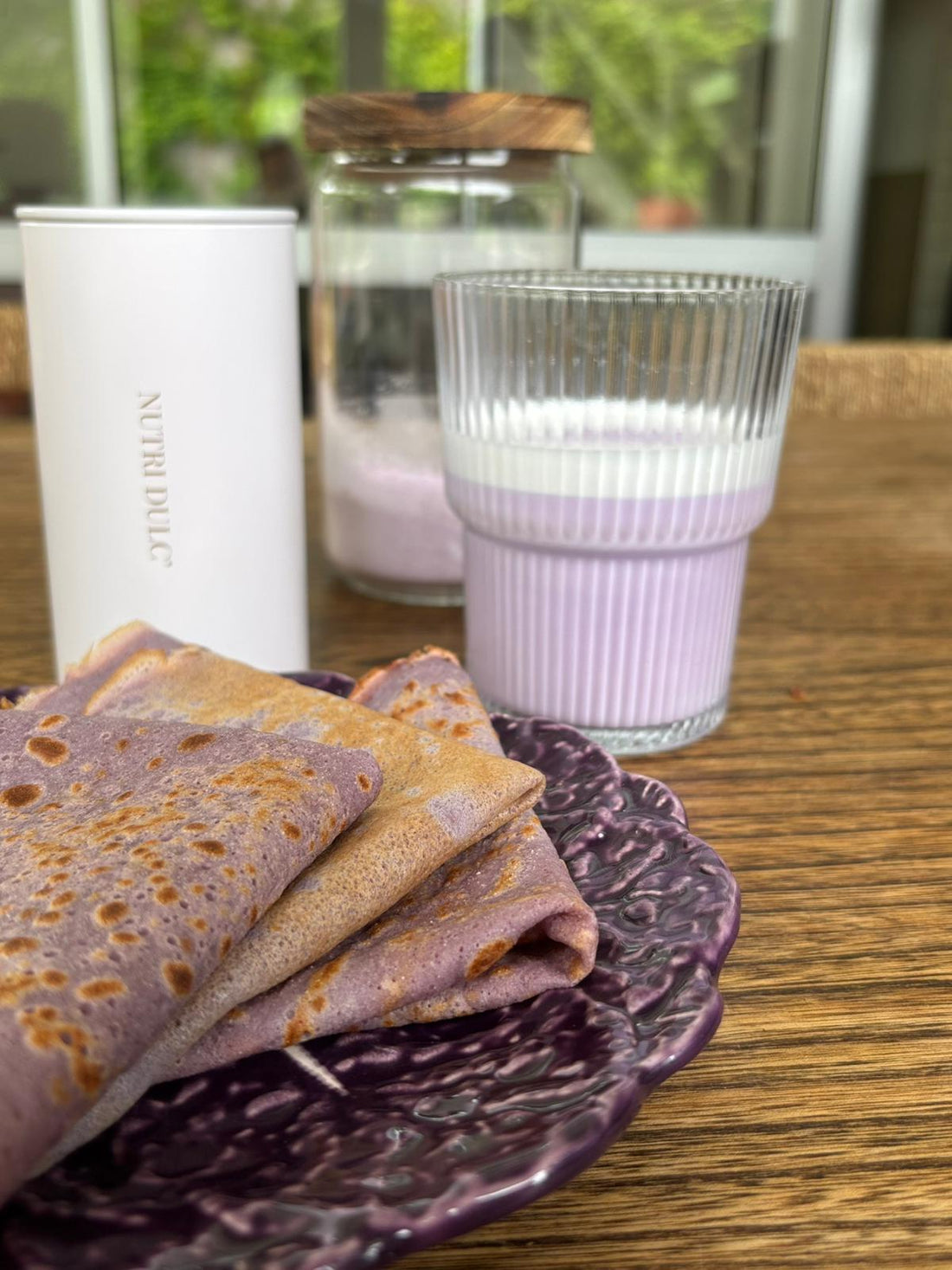 Douceur violette : crêpes gourmandes à la farine de patate douce